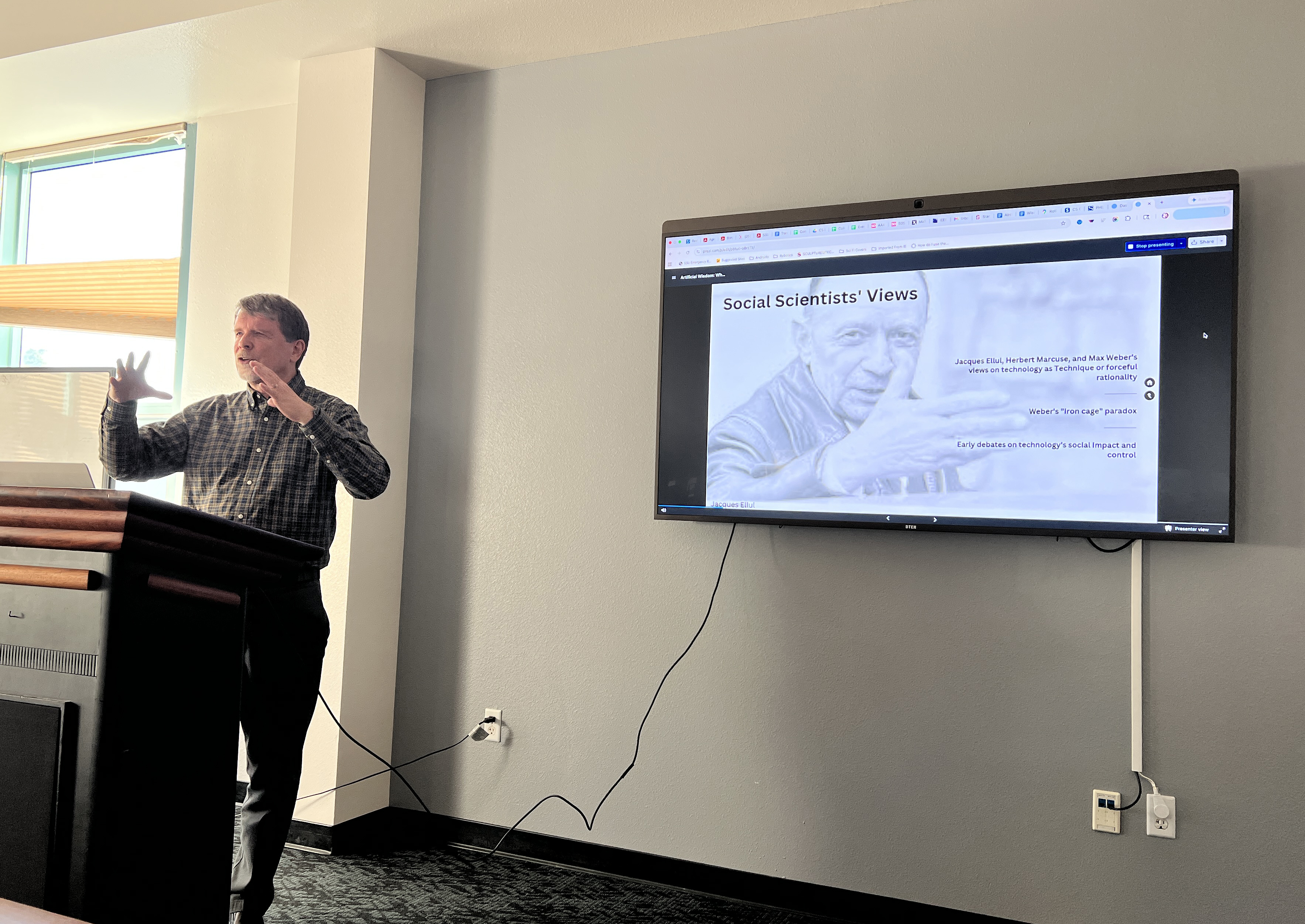 Image of John Sullins lecturing
