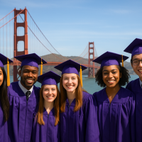 AI generated image of graduating students.