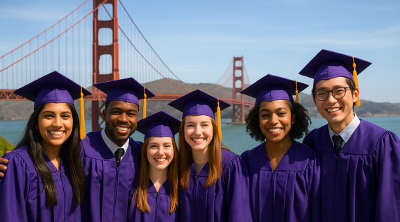 AI generated image of graduating students.